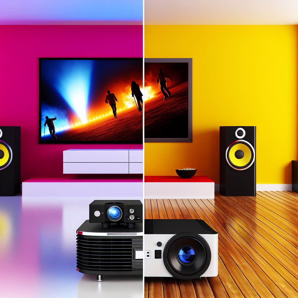 Projector and television comparison for choosing a movie-night display in 2026
