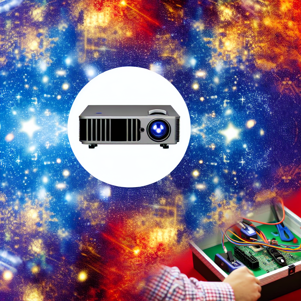 Ceiling-mounted projector installation showing secure mounting and correct room placement