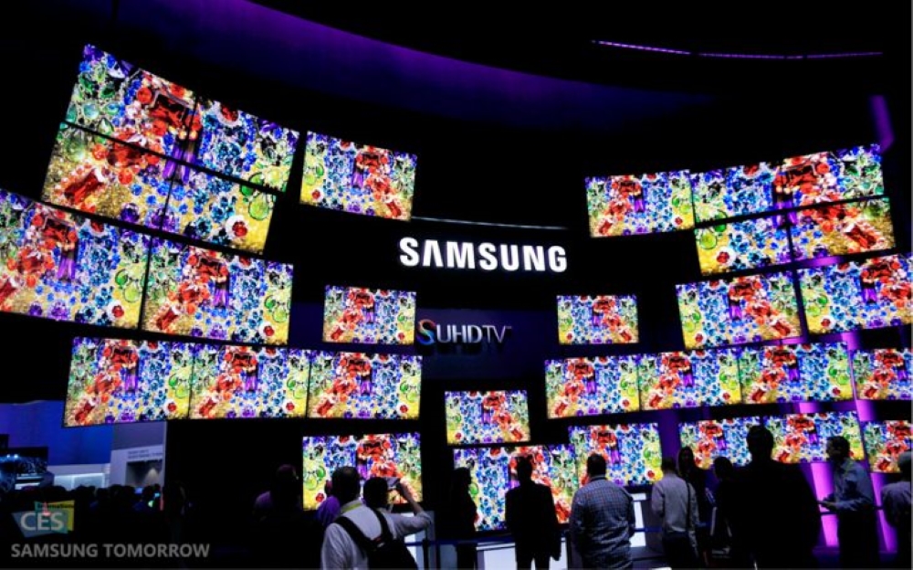 Press image published by Samsung Newsroom to illustrate quantum dot technology in its QLED televisions. Exact contents of the frame not verified.