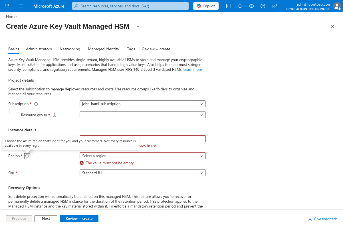 Azure Key Vault Managed HSM