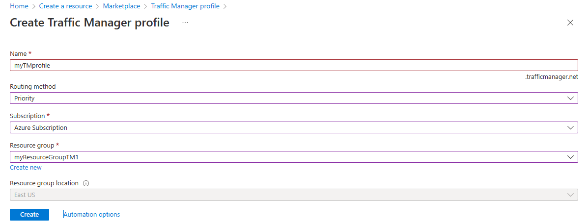 Azure Traffic Manager